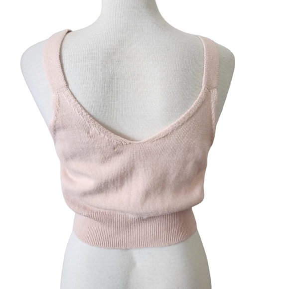 BP V Neck Blush Pink Cropped Women's Cami Sweater  Size M NWT - Picture 2 of 6